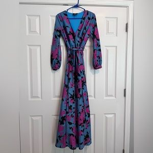 Floral wrap maxi dress